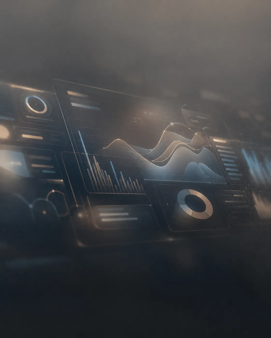 Laptop showing an analytics dashboard