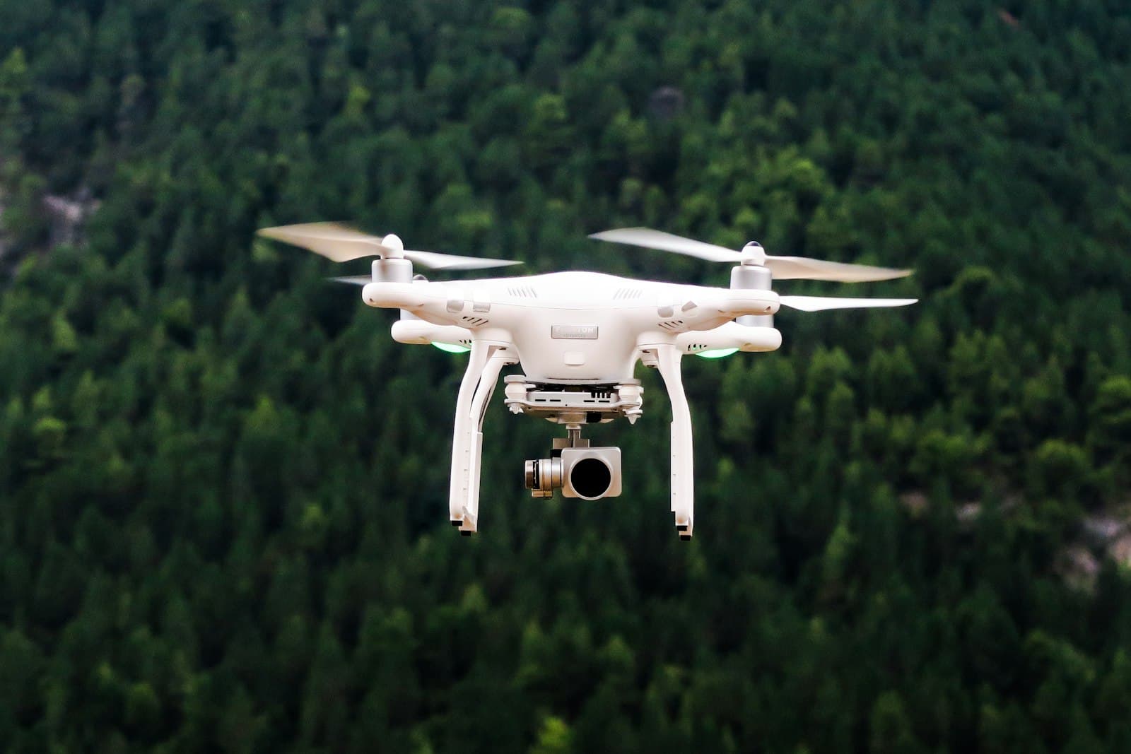 Camera drone in flight